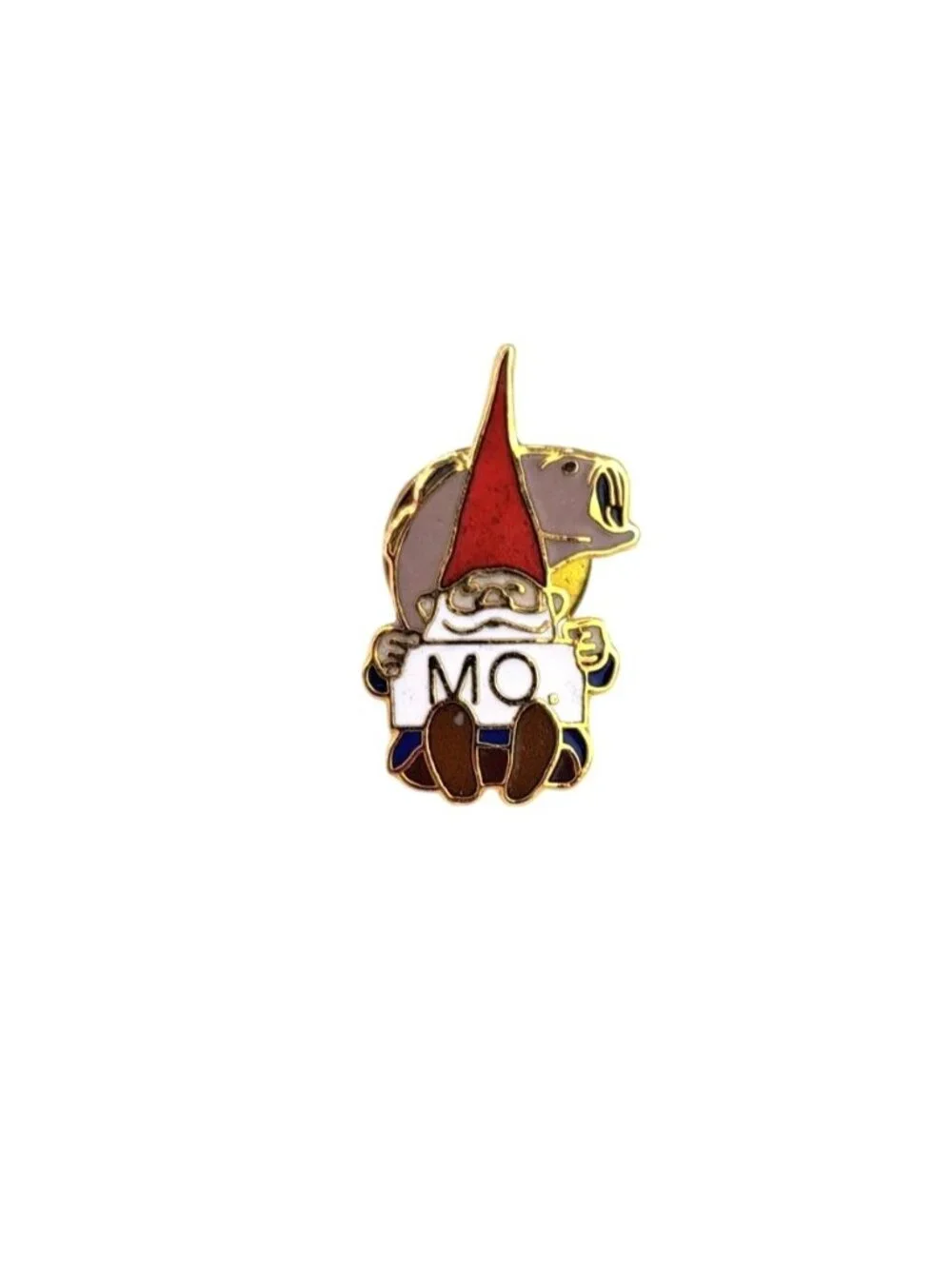 Vintage Branson Missouri Souvenir Lapel Pins Set Of 3 Guitar Gnome Banjo Fish